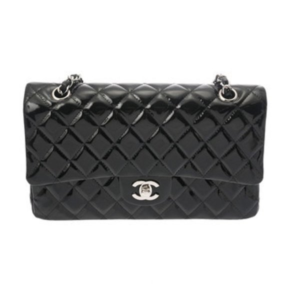 CHANEL Handbags - CHANEL Chanel Matelasse Chain Shoulder Black Women's Enamel Bag